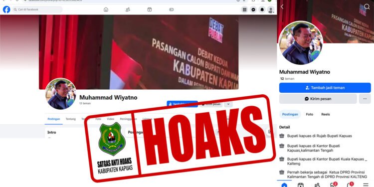 HOAKS! Akun Palsu Mengatasnamakan Bupati Kapuas Beredar di Media Sosial