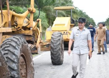 Bupati Pulang Pisau Tinjau Proyek Jalan dan Jembatan di Maliku dan Pandih Batu