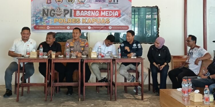Polres Kapuas Gelar Ngopi Bareng Media, Kasat Resnarkoba Tekankan Komitmen Perangi Narkoba