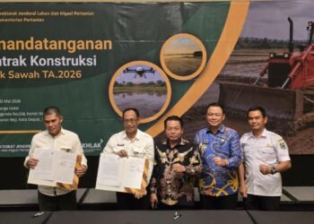 Kontrak Swakelola Cetak Sawah Ditandatangani, Kapuas Perluas Lahan Pertanian