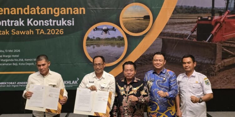 Kontrak Swakelola Cetak Sawah Ditandatangani, Kapuas Perluas Lahan Pertanian