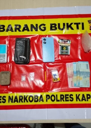 Satresnarkoba Polres Kapuas Ringkus Pengedar Sabu di Timpah, Polisi Sita Timbangan dan Uang Tunai